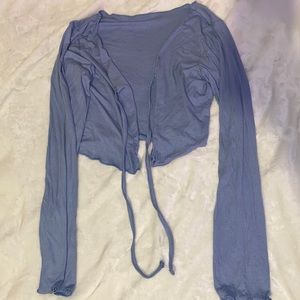 Blue Long Sleeve Top